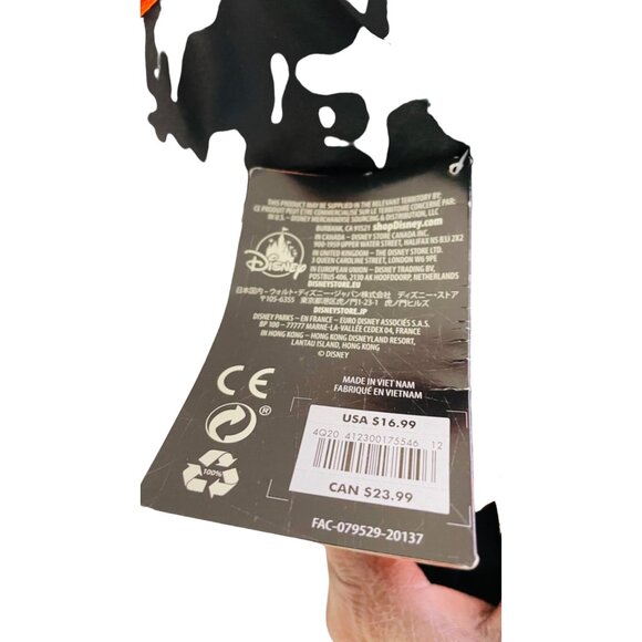 Disney Binx Plush Cat 11 Inches Halloween Black Cat with Hat Polyester Fibers Po - Picture 5 of 6